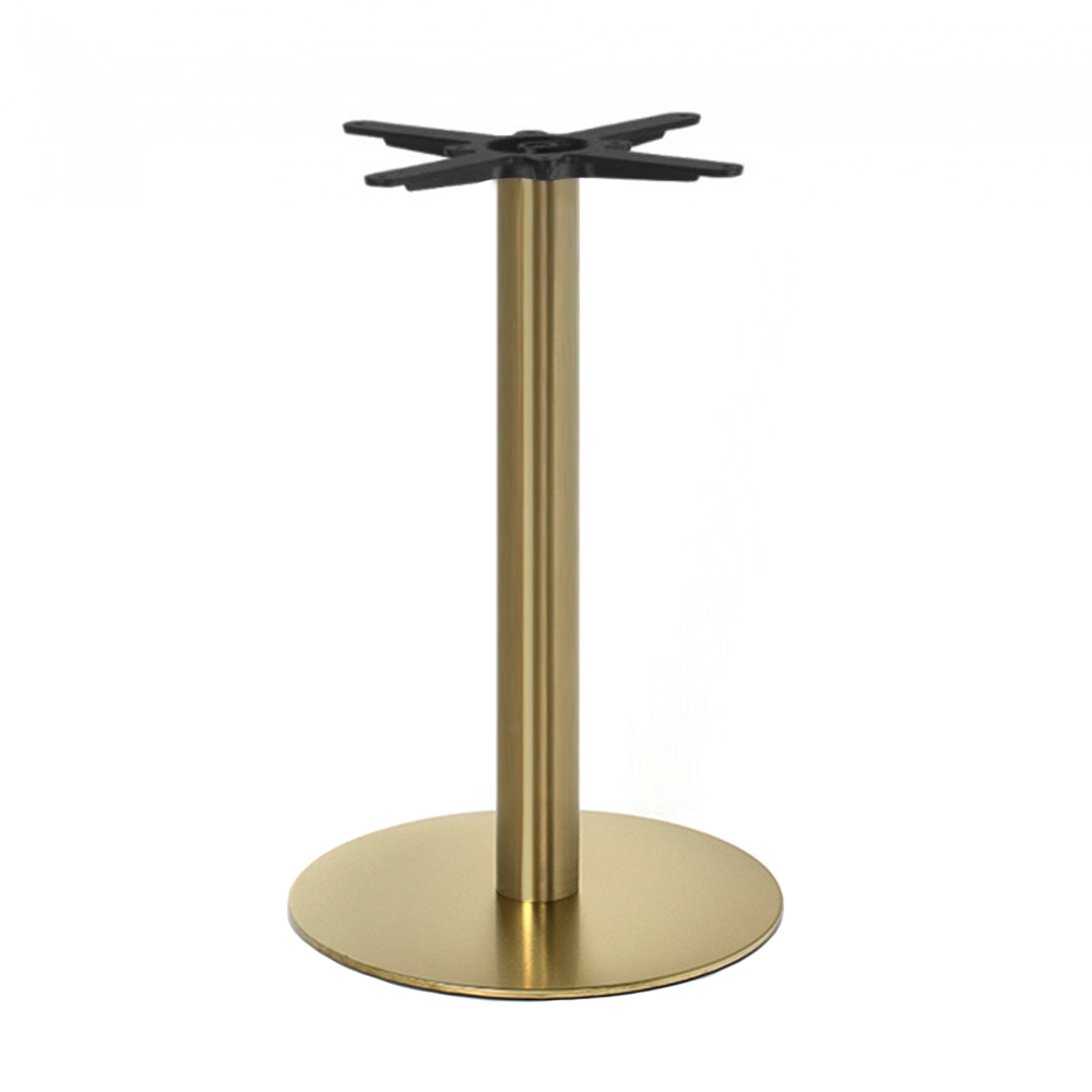 Brass Table Base Round Apex, Round Brass Table Base