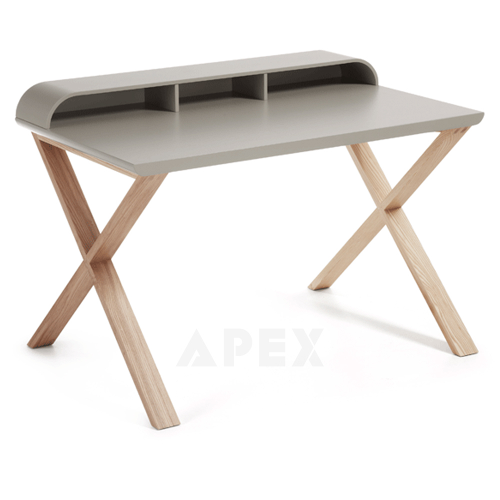 Light Grey Wood Desk Holice