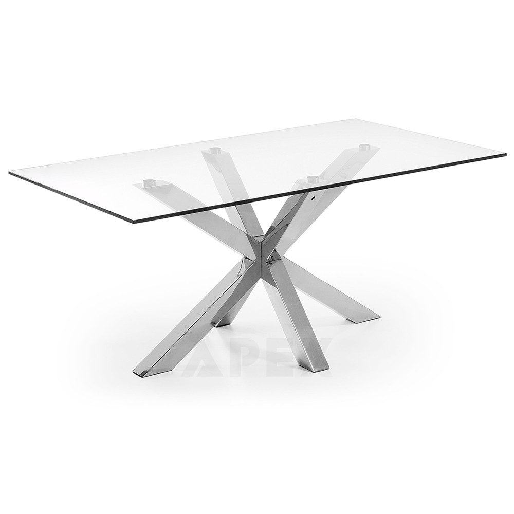 Image Result For Rectangle Gltop Coffee Table Gltop Coffee Table With Storage corinne modern dining table clear glass top with stainless steel legs 180cm 1 1 Rectangle Glass Top Coffee Table Glass Top Coffee Table With Storage