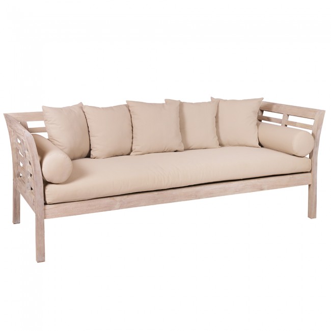 Whitewashed Teak Outdoor Sofa Daybed Barons Whitewashed Teak Outdoor Sofa Daybed