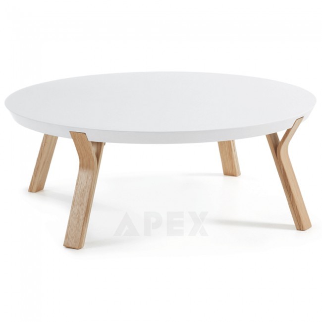 Lucina Round Coffee Table Ash Wooden Legs Barons Lucina Round Coffee Table Ash Wooden Legs