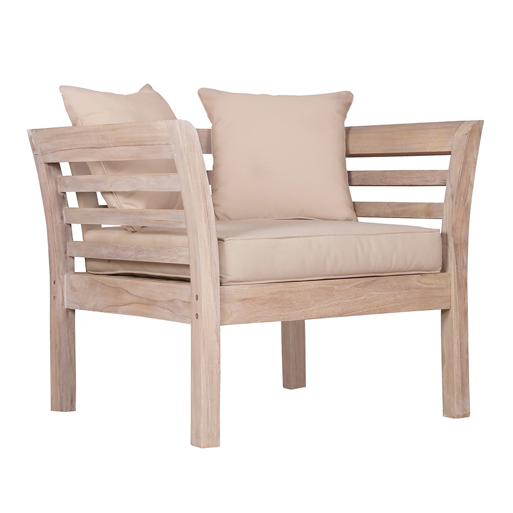Whitewashed Teak Outdoor Lounge Chair Barons Whitewashed Teak Outdoor Lounge Chair