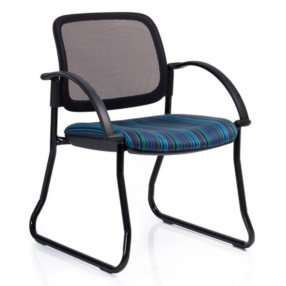Asher Mesh Waiting Room Chair with Armrests Apex