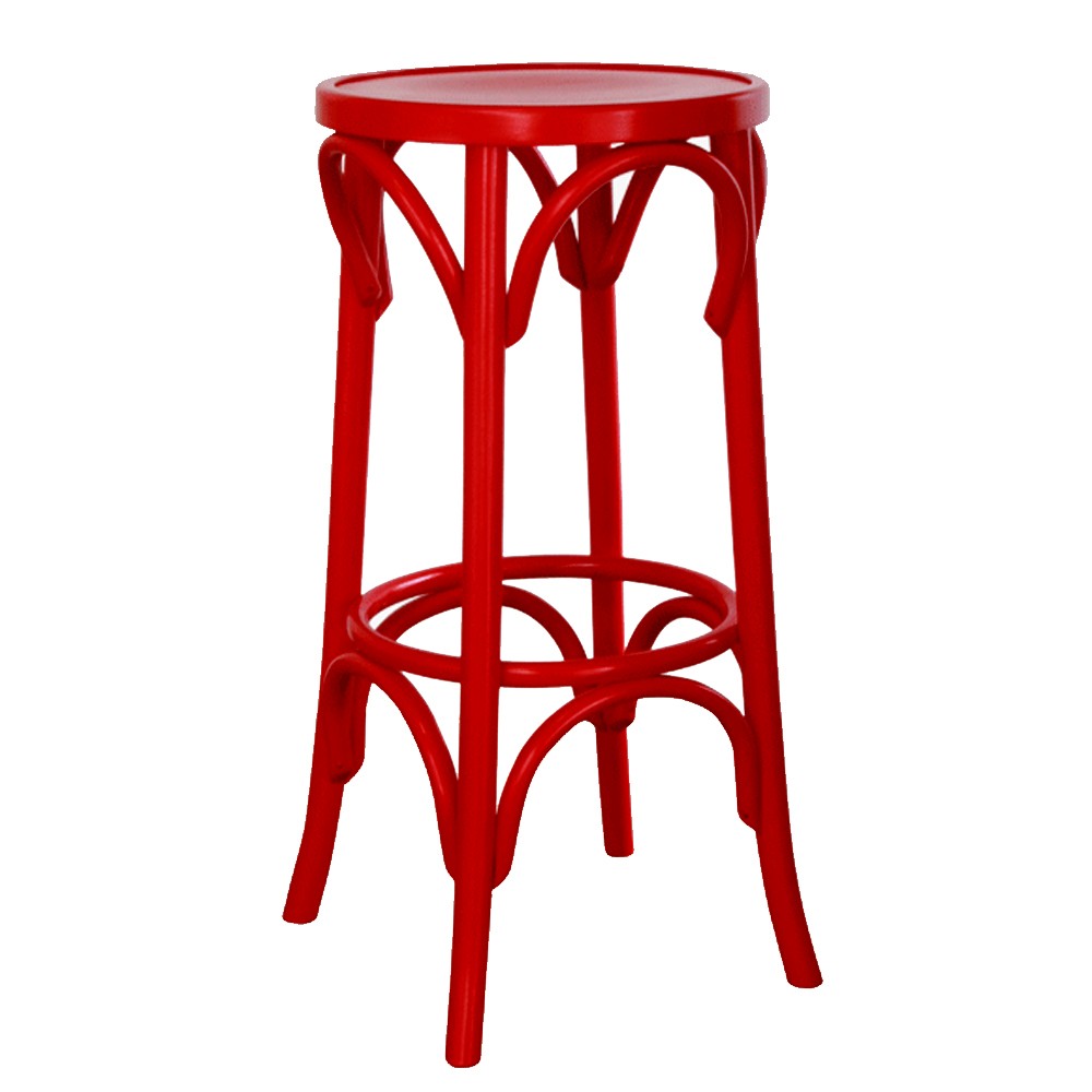 Thonet Bar Stool, Colour Bentwood Bar Stool By Michael Thonet 80cm Apex