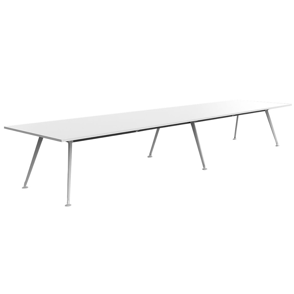 Infinity Large Boardroom Table White Legs Apex