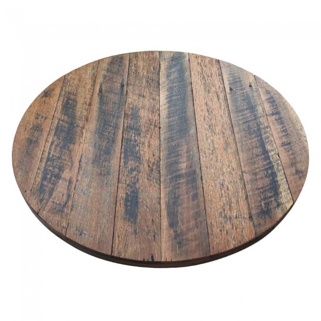 Rustic Recycled Round Wood Table Top | Apex