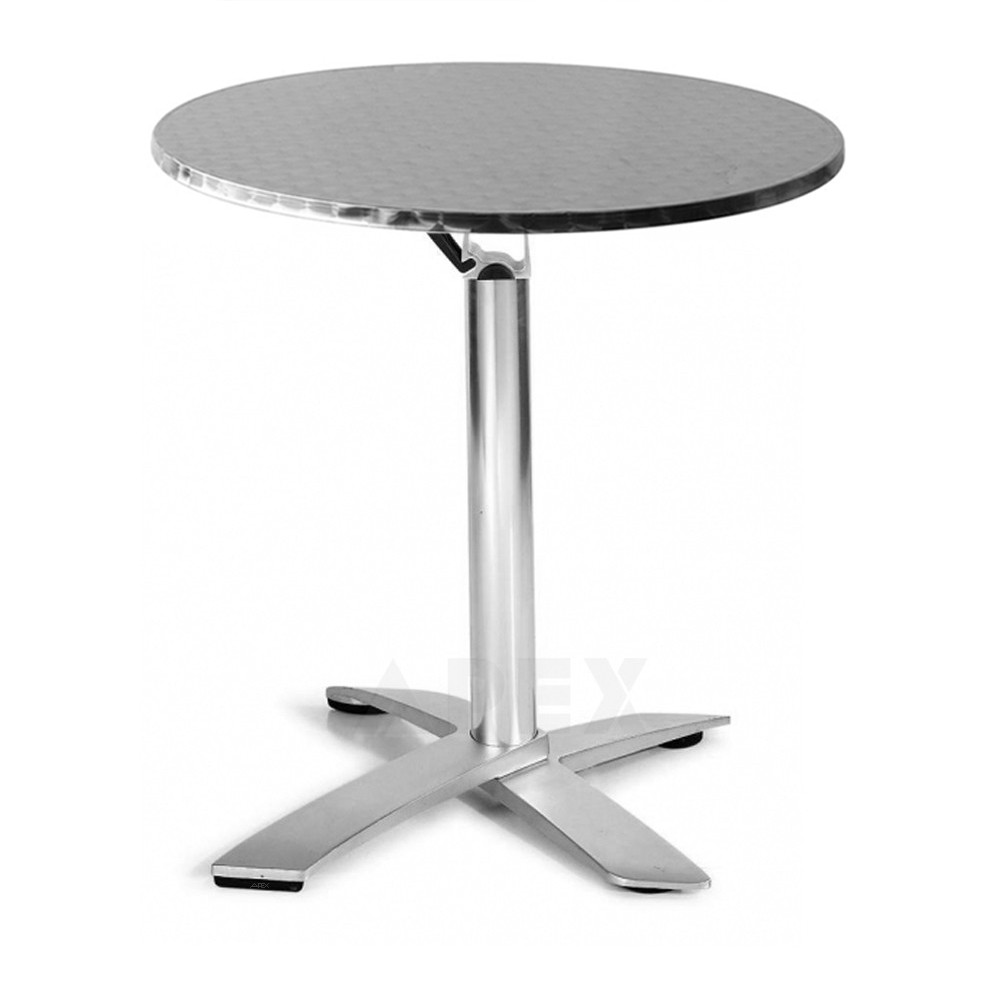 Rylie Round Folding Table Outdoor Stainless Steel Stackable Apex