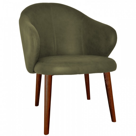 Ariel Arm Chair Walnut Wood Legs
