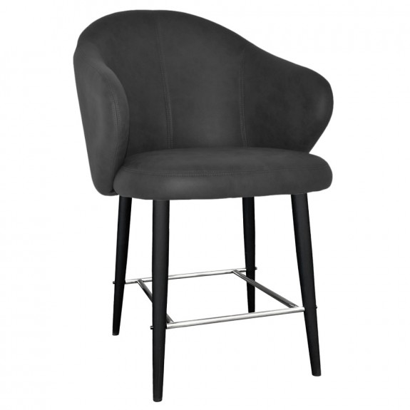 Ariel Counter Stool Black Steel Legs