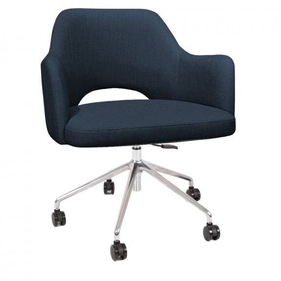 Bella Tub Office Chair Silver Castor Legs
