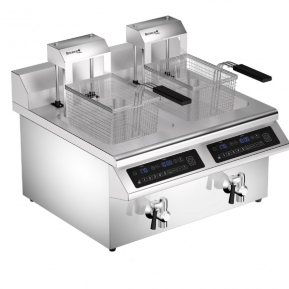 Benchstar Double Tanks Auto Lifting Induction Fryer - IF7000D-AL