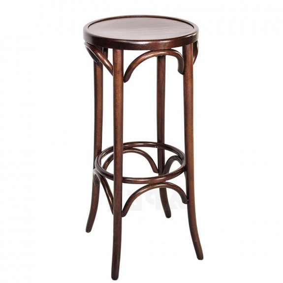 Colour Bentwood Bar Stool by Michael Thonet Walnut