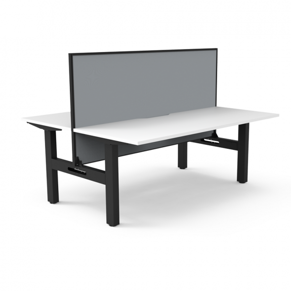 Boost Static Back to Back Desk Workstation With Screen SB2PWS1275 NW/BL-1200