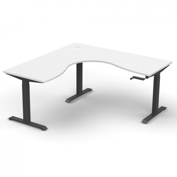 Boost Crank Manual Height Adjustable Corner Workstation