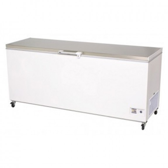 Bromic 675L Durable PVC Chest Freezer with Stainless Steel Lift-Up Lid CF0700FTSS