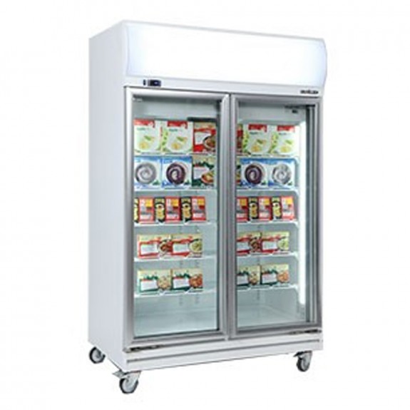 Bromic 976L LED Two Door Display Freezer UF1000LF