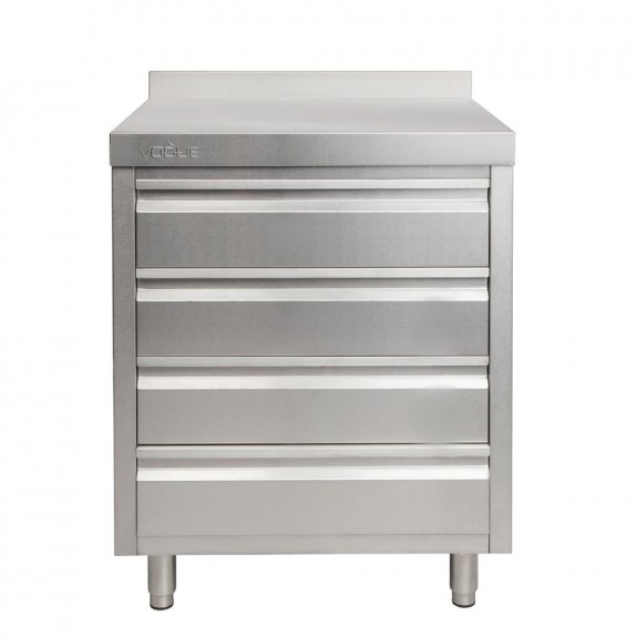 CR988 Vogue 4 Drawer Workstation Stainless Steel - 700x600x900mm