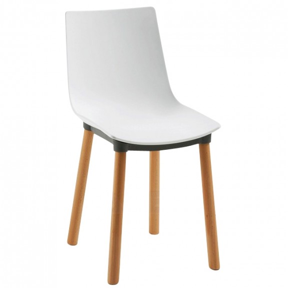 Danja Poly Chair Beech Timber Legs - Black