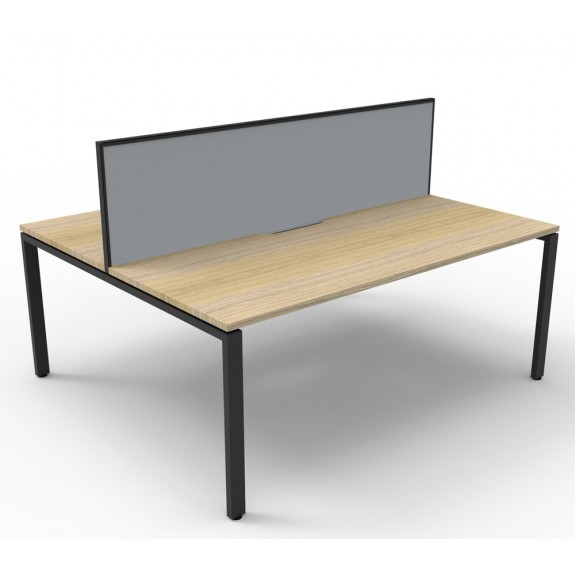 Deluxe Rapid Infinity 2 Person Back to Back Profile Leg Workstation With Screen D-IPLDWS2P1275 NO/BL-1200