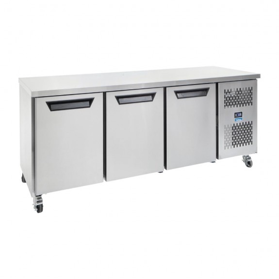 DW971 Williams Topaz Three Door Under Counter Storage Freezer Stainless Steel