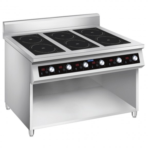 Electmax 900 Series Induction 6 Burner Cooker with splashback EIC9-1200P