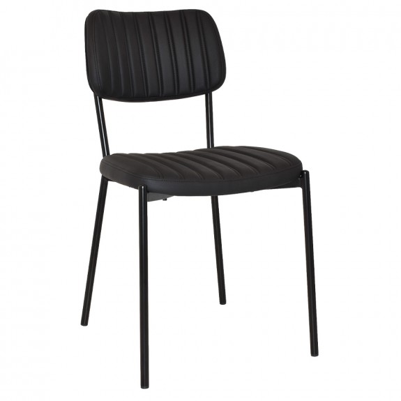 Elvira Black Frame Upholstered Dining Chair