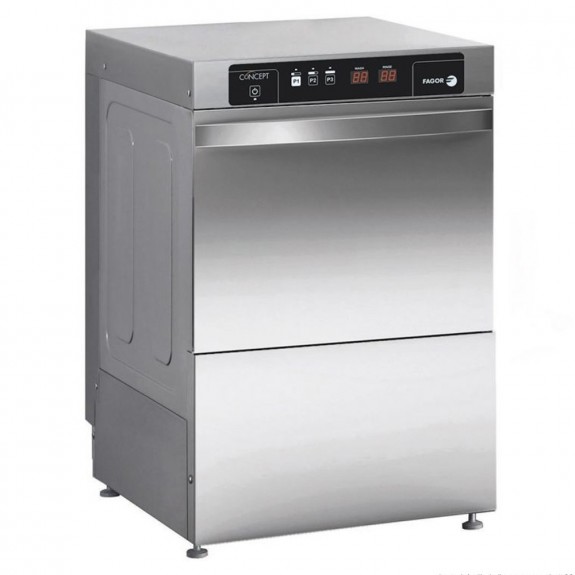 Fagor EVO-CONCEPT glass washer With drain pump and detergent & rinse dispenser Cold rinse CO-402BDD