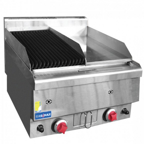 F.E.D GASMAX Benchtop LPG Gas Combo 1/2 Char & 1/2 Griddle JUS-TRGH60LPG