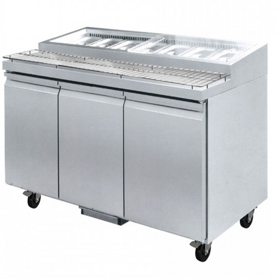 F.E.D PWB150 three door DELUXE Pizza Prep Bench