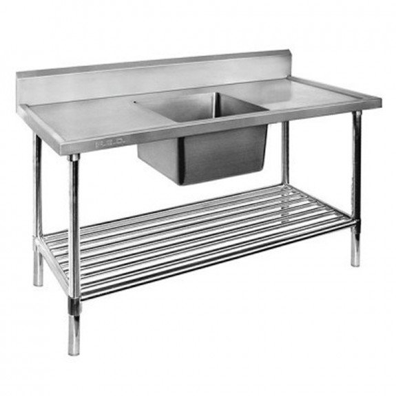 FED Single Centre Sink Bench & Pot Undershelf SSB7-1200C/A