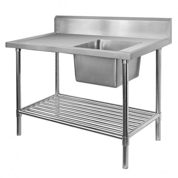 FED Single Right Sink Bench & Pot Undershelf SSB6-1500R/A