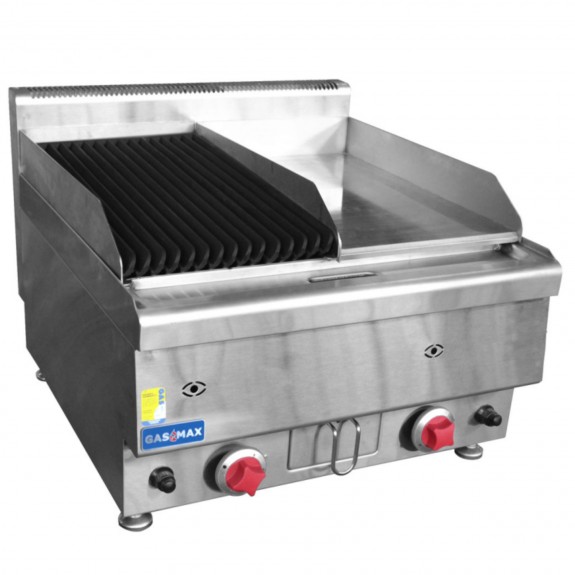 Gasmax Benchtop LPG Gas Combo 1/2 Char & 1/2 Griddle - JUS-TRGH60LPG