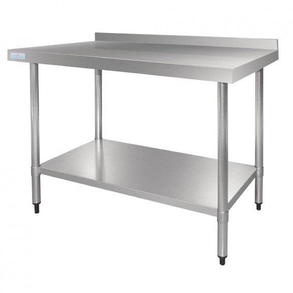 GJ506 Vogue Stainless Steel Table with Upstand - 900x700x900mm