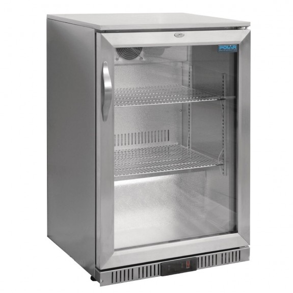 GL007-A Polar G-Series Back Bar Cooler with Hinged Door Stainless Steel 138 Litre
