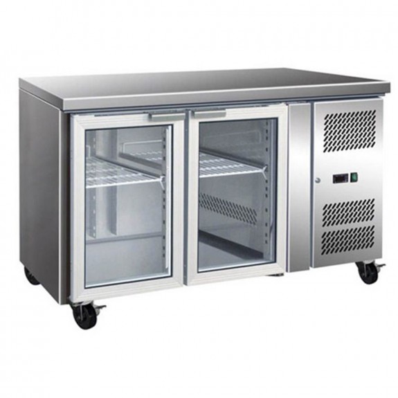 F.E.D GN2100TNG 2 Glass Door Gastronorm Bench Fridge