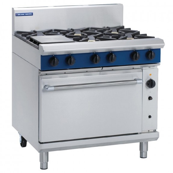 GR802-P Blue Seal By Moffat 900mm Gas Convection Oven Range w/6X Burners - LPG / Propane
