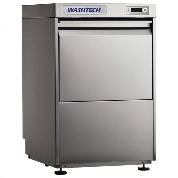 GR912 Washtech Undercounter Glasswasher/Light Duty Dishwasher Digital 500mm Rack