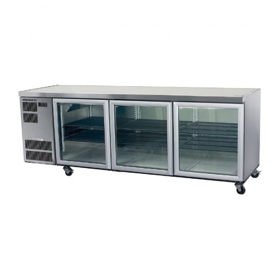 GT530 Skope Counterline Undercounter Slim Chiller Stainless Steel - 3 Glass Door