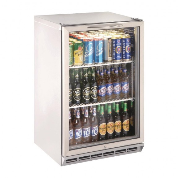 GT606 One Door Stainless Steel Bottle Cooler 800mm High