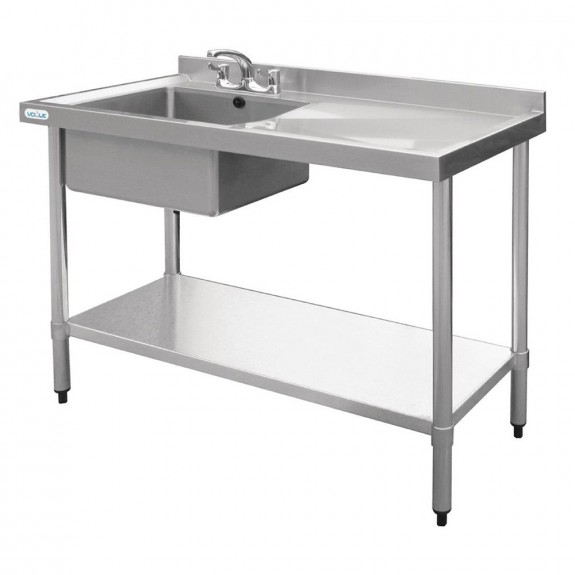 HC903 Vogue Single Bowl Sink R/H Drainer - 1200mm (90mm Drain)