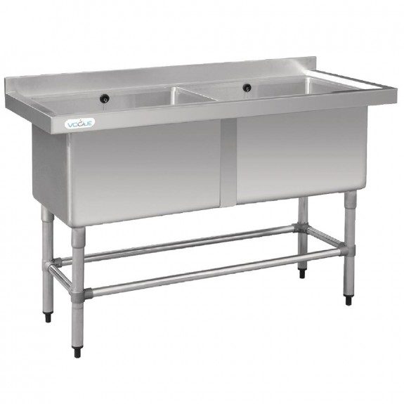 HC911 Vogue Double Deep Pot Sink (90mm Drain)