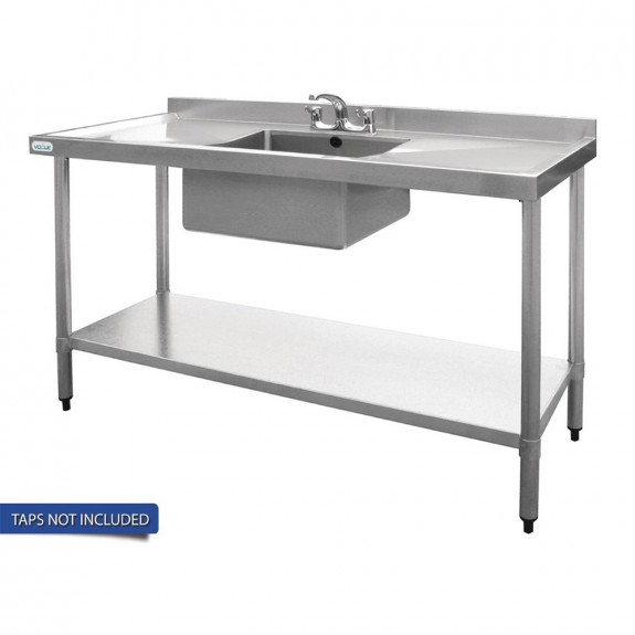 HC918 Vogue Single Bowl Sink Double Drainer - 1500mm x 700mm (90mm Drain)