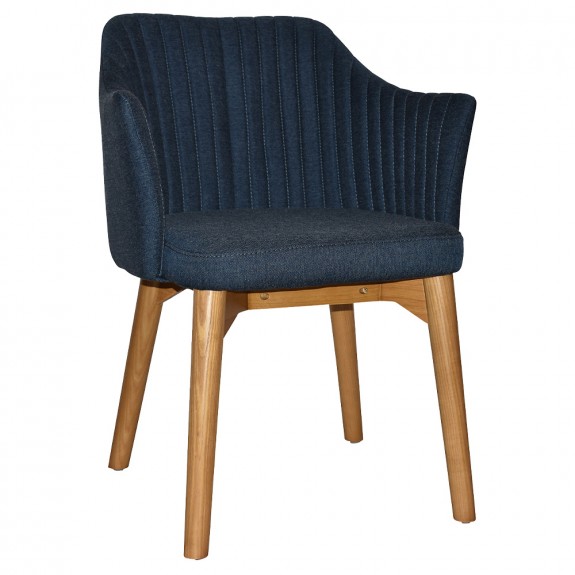 Lavinia Waiting Room Arm Chair Solid Light Oak Timber Legs