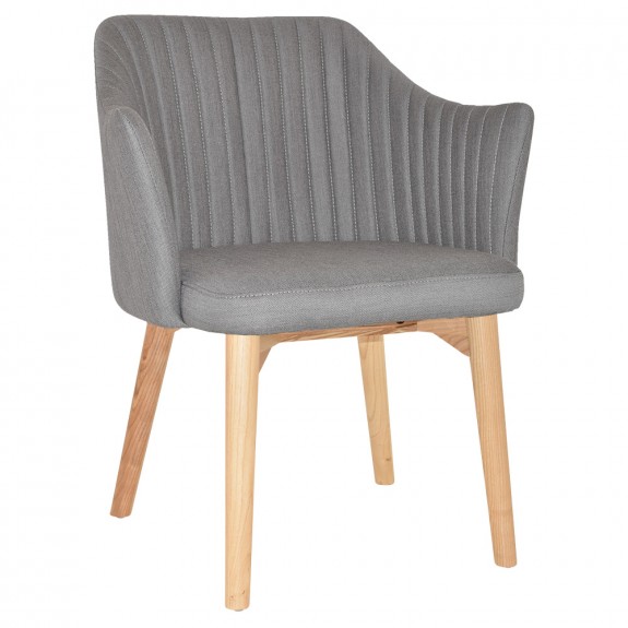Lavinia Waiting Room Arm Chair Solid Natural Timber Legs