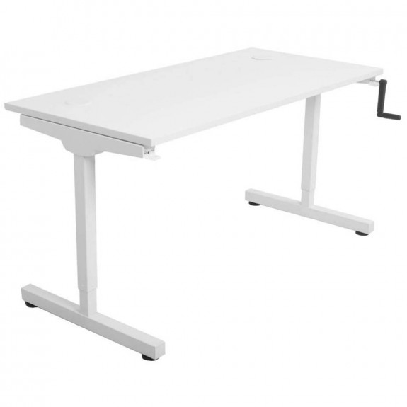 Manual Height Adjustable Standing Desk White