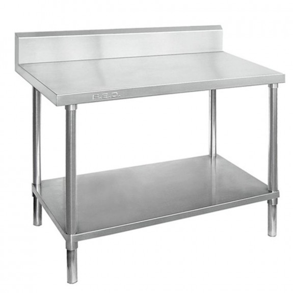 Modular Systems Premium 304 Grade Stainless Steel Work Bench With Undershelf & Splashback 700 Deep