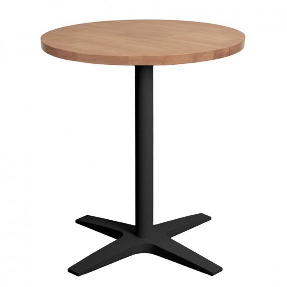 Franziska Round Dining Table with Charcoal Cast Iron Base