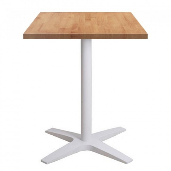 Franziska Square Dining Table with White Cast Iron Base