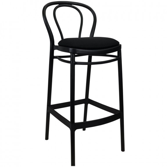 Outdoor Bentwood Bar Stool Upholstered Replica