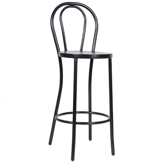 Outdoor Bentwood Bar Stool with Backrest